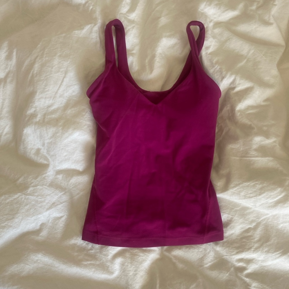 Lululemon Waist Length Align Tank sz 0 - Magenta